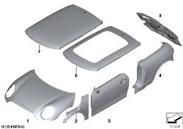 Aussenhaut diagram for BMW MINI F66 JCW