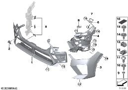 M TRIM, FRONT diagram for BMW X2 U10 iX2 eDrive20