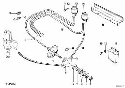 VACUUM CONTROL-AGR diagram for BMW 5 Series E12 518
