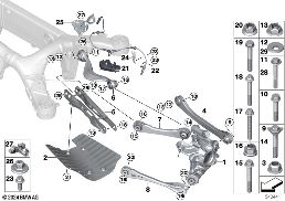 REAR AXLE SUPPORT/WHEEL SUSPENSION