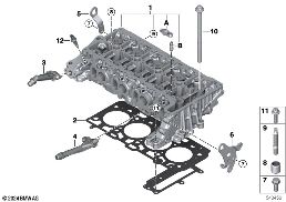 シリンダーヘッド/組付け部品 diagram for BMW X2 U10 20dX