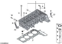 Głowica cylindrów/elementy dod. diagram for BMW X4 G02 20dX