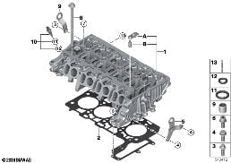 CYLINDER HEAD/MOUNTING PARTS diagram for BMW 3 Series G20 Sedan 320dX