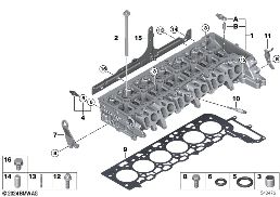 CYLINDER HEAD/MOUNTING PARTS diagram for BMW X7 G07 M50dX
