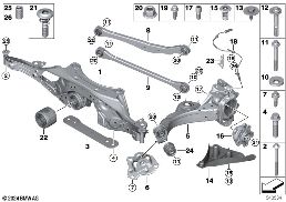 RR AXLE SUPPORT, WHEEL SUSP.,WHL BEARING
