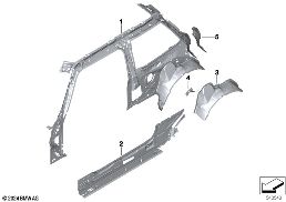 Seitengerippe innen diagram for BMW MINI F66 JCW