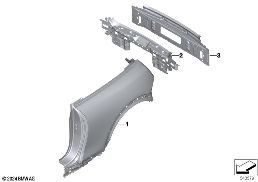 Seitenwand/Heckverkleidung diagram for BMW MINI F66 JCW