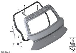 Heckklappe diagram for BMW MINI F66 JCW