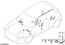 Airbag diagram for BMW MINI F66 JCW