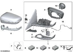 OUTSIDE MIRROR diagram for BMW 3 Series G20 Sedan LCI 330d