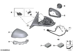 OUTSIDE MIRROR diagram for BMW X1L U12 iX1 xDrive30L