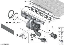 TURBOCHARGER diagram for BMW 4 Series G26 Gran Coupé M440iX