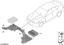 SEPARATE COMPONENTS ANTENNA BOX diagram for BMW 3 Series G21 Touring LCI 320dX