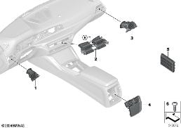 AIR OUTLET diagram for BMW 4 Series G23 Convertible LCI 420i