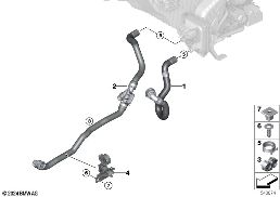 クーラント ホース diagram for BMW 3 Series G20 セダン LCI M340i