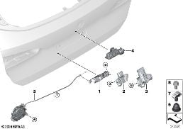 TAILGATE CLOSING SYSTEM diagram for BMW 5 Series G61 Touring i5 xDrive40