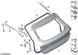 TRUNK LID diagram for BMW 5 Series G61 Touring i5 xDrive40