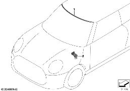 Zasklení montážní díly diagram for BMW MINI F66 JCW
