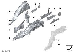 REAR WHEELHOUSE/FLOOR PARTS diagram for BMW 5 Series G61 Touring 550eX