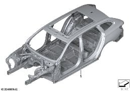 BODY SKELETON diagram for BMW 5 Series G61 Touring i5 xDrive40