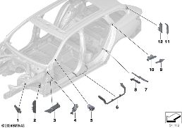CAVITY SEALINGS diagram for BMW 5 Series G61 Touring i5 xDrive40