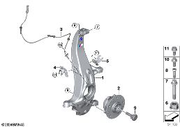 SWIVEL/WHEEL BEARING, FRONT, AWD