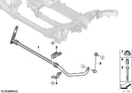 STABILIZER, FRONT, AWD