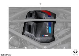 Motorafdekking carbon diagram for BMW 3 Series G80 M3 LCI M3