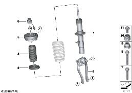 SPRING STRUT FR.EDC / INSTALL.PARTS AWD
