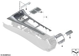 DECOR TRIMS, CENTRE CONSOLE diagram for BMW 7 Series G70 i7 xDrive60