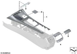 DECOR TRIMS, CENTRE CONSOLE diagram for BMW 7 Series G70 i7 xDrive60