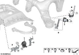 Capteur de reglage rayon d'eclairage diagram for BMW Rolls-Royce Cullinan RR31 Cullinan