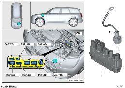 Integrovaný napájecí modul Z67 diagram for BMW MINI F66 JCW