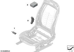 Sitz vorn Elektrik und Antriebe diagram for BMW MINI F66 JCW
