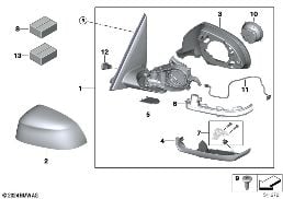 外後視鏡 (S760A) diagram for BMW X3 G01 LCI 30iX
