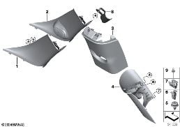 Obudowa słupka A / B / C diagram for BMW MINI F56 One