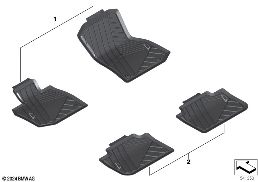 바닥매트, 사계절용 diagram for BMW X3 G45 20
