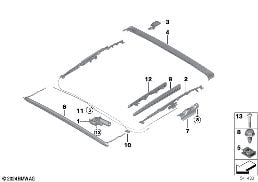 SINGLE PARTS FOR SLIDING LIFTING ROOF diagram for BMW 3 Series G20 Sedan LCI 320i