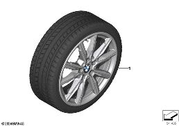 Roue hiver complète rayon en V 967 - 17