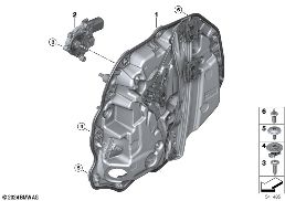 DOOR WINDOW LIFTING MECHANISM REAR diagram for BMW 5 Series G61 Touring 540dX