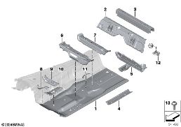 PARTITION TRUNK/FLOOR PARTS diagram for BMW 5 Series G61 Touring i5 xDrive40