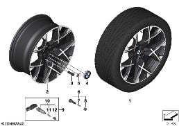 BMW 경합금 휠 Y 스포크 1035M - 19” diagram for BMW X3 G45 20
