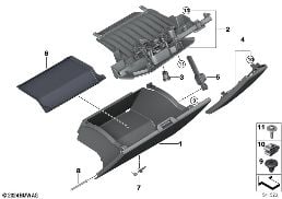 Boite a gants diagram for BMW 2 Series F74 Gran Coupé 216
