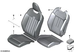 Sitz vorn Polster und Bezug JCW diagram for BMW MINI F66 JCW