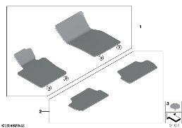 Rohožky diagram for BMW MINI F66 JCW
