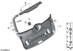 Výplň zadní výklopné dveře diagram for BMW MINI F66 JCW