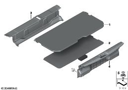 Výplň dno zavazadlového prostoru diagram for BMW MINI F66 JCW