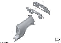 SIDE PANEL/TAIL TRIM diagram for BMW MINI Cabrio F57 LCI JCW