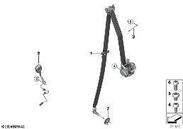 Sicherheitsgurt vorn diagram for BMW MINI F66 JCW