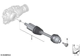 OUTPUT SHAFT FRONT LEFT / ALL-WHEEL